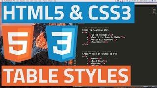 HTML5 and CSS3 beginner tutorial 36 - Styling tables