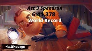 Hello Neighbor: Act 3 Speedrun in 6:41.378 (w/o loads)