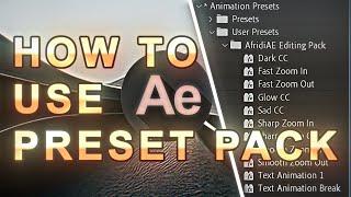 How To Use After Effects Preset Packs | After Effects Tutorial