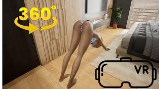 Naked Yoga Girl At Home 360 VR