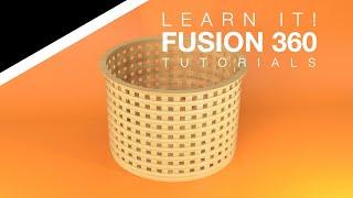 Fusion 360 - Revolve Tutorial - Model a Basket - Short Tutorials #5 (2023)