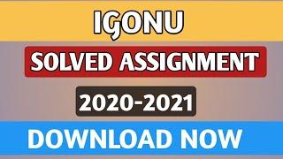 ignou solved assignment free download pdf | ignou solved assignment Free Download