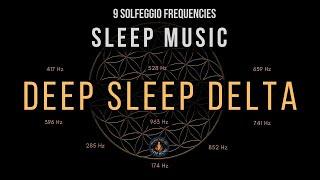 BLACK SCREEN SLEEP MUSIC  1-3Hz Delta Brain Waves  Deep Sleep Healing Frequency