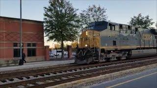 CSX Q410 With a wrack CSX switcher & Waste Management Switcher