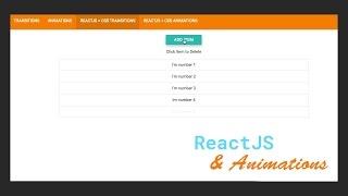 ReactJS & CSS Animations Basics - #3 Transitions with ReactCSSTransitionGroup