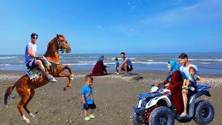 Ibrahim and Soghari's fun on the shores of the Caspian Sea and the end of their journey's challenge