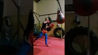 Flying KO Elbow For Muay Thai #shorts #muaythai #kickboxing #mma