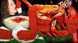 RED HEAT TAKIS KING CRAB SEAFOOD BOIL MUKBANG | SEAFOOD | MUKBANG | DESHELLED LOBSTER | SEAFOOD