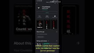I did a video on the countdown app...