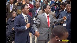 Aps. Prof. OPOKU ONYINAH DANCES WITH NEW PENTECOST CHAIRMAN, Aps. ERIC NYAMEKYE