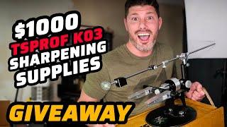 $1000 Knife Sharpening System Giveaway : TSPROF K03 & Supplies GAW