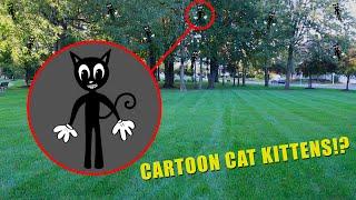 Catching Cartoon Cat Kittens at Haunted Park!