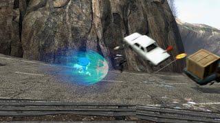 playing through half life 2's jeep section with a moderately buggy sonic moveset