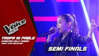 The Voice Kids: Christina Holly Crosby's CONFIDENT performance of 'Don't Stop Believing'!