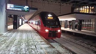 Train Ivolga | EMU Passenger electric train Moscow Russia | Train movement capital of Russia