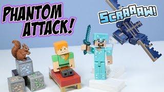 Minecraft Toys Comic Maker Phantom and Alex & Steve in Diamond Armor Mattel