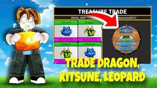 Trading My Dragon Kit Leo For Fruit Notifier in Blox Fruits Challenge!