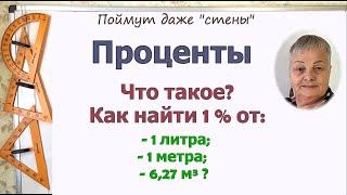 Проценты 5 класс. Что такое процент. Как найти 1 процент от числа, кг, метра, литра