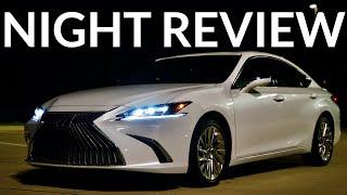 Triple Beam! 2021 Lexus ES Night Review (Adaptive Lights, Ambient Lights, Etc.)