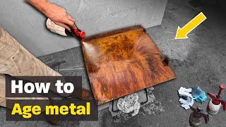 4 Easy Ways to make clean Metal Look Rustic! (You'll be surprised)