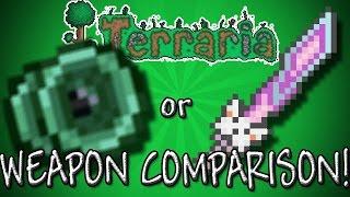 TERRARIAN or MEOWMERE? | Terraria Weapon Comparison