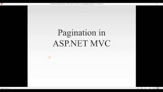 WE Wk 09 Video 03 ( Implementing Paging Functionality in MVC5 )