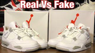 Air Jordan 4 Tech Grey/Oreo Real Vs Fake Review. W/Blacklight and weight comparisons.