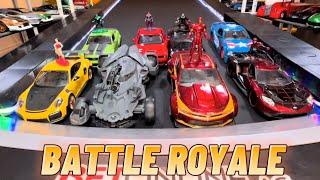 MARVEL VS DC COMICS  Treadmill car racing tournament MCU Spider-Man Batman Superman Thor + more