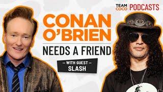 Conan O'Brien does the synthesizer for "Won't Get Fooled Again" with his mouth for Slash. (CONAF)