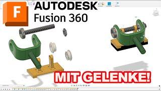 Bauteile und Komponenten Verschieben und zusammenfügen Fusion 360 Tutorial Deutsch CAD   HD 1080p