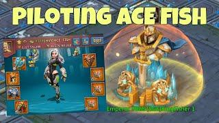 Lords Mobile - Piloting ACE FISH on emperor war. Surviving under hard pressure. Part 1