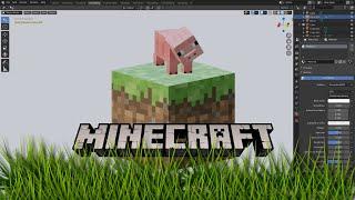 Моделирование свиньи Minecraft в Blender