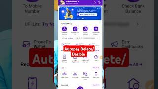 autopay Off In PhonePe | How To Delete Autopay In PhonePe | Autopay Cancel in PhonePe