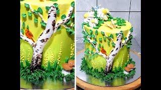 УКРАШЕНИЕ ТОРТОВ, Торт БЕРЕЗОВАЯ РОЩА от SWEET BEAUTY СЛАДКАЯ КРАСОТА , CAKE DECORATION