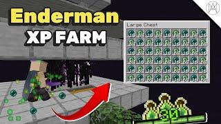 How To Build An Enderman XP Farm [EASY] Minecraft MCPE BEDROCK PS5 PC Xbox And Java 1.21