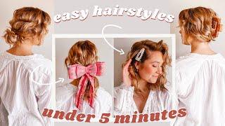 5 QUICK & EASY ROMANTIC HAIRSTYLES | MY FAVORITE HAIR PRODUCTS & ACCESSORIES