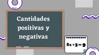 Cantidades positivas y negativas