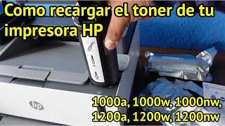 Como recargar el toner de tu impresora HP 1000a, 1000w, 1000nw, 1200a, 1200w, 1200nw. Toner HP 103ad