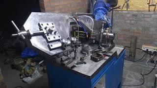 Band saw machine .robot hydraulic cylinder.  Ленточка робота гидроцилиндра.