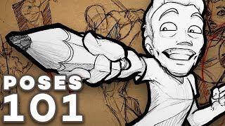 How to DRAW DYNAMIC POSES! - Action, Foreshortening, Construction and More!