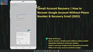 Gmail Account Recovery | How to Recover Google Account Without Phone Number & Recovery Email (2025)