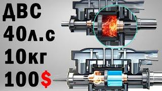 НОВАЯ РАЗРАБОТКА ДВС - в 4 раза мощнее и в 10 раз легче!