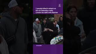7 killed in attack on Kyiv as Zelenskyy meets Starmer