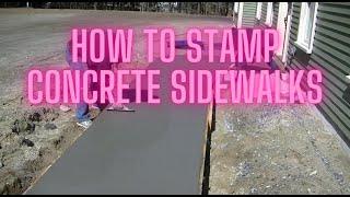 How To Stamp A Concrete Sidewalk (Concrete Stamping Techniques)