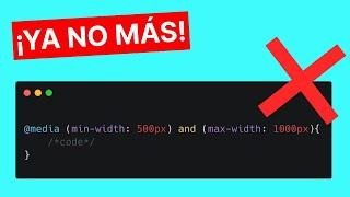 ¡BASTA de UTILIZAR así los MEDIAQUERIES en CSS! 🫡 (Nueva Manera)