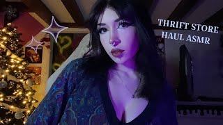 Thrift Store Haul ASMR | Fabric Scratching, Mic Rubbing, Tapping, Whispering