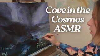 ASMR Painting | 1 Hour No Talking | A Cove in the Cosmos