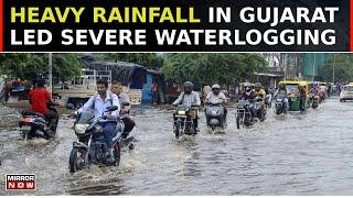 Gujarat News: Heavy Rainfall In Gujarat Led Severe Waterlogging; Car Trapped In Floodwaters