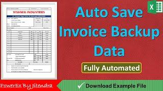 How to Save Invoice Data in Excel in Hindi