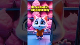 Котик любит сладкую вату #cats #мультик #ии #cartoon #aiart #кот #юмор #жиза #нейросеть #dalle3